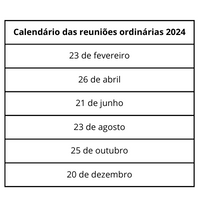 agenda de reuniões CEUA 2024